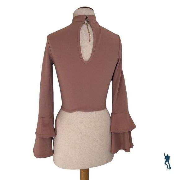 A shady mauve cropped blouse - Picture 1 of 8